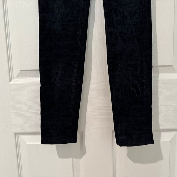 J Brand Textured Maria Darkest Navy Dark Wash Skinny Pants Size 28 (28x30) VGUC - Picture 5 of 13